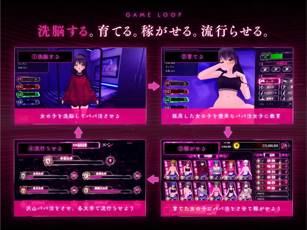 [3D/日文/动态]爸爸活大流行 -女大学生婊化计划 パパ活パv1.11 [1+1G][百度盘]