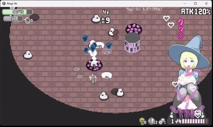 更新[探索ACT/像素动态] 真·高潮～留级魔女与H魔手v0.480 官中 [1+2g][百度盘]